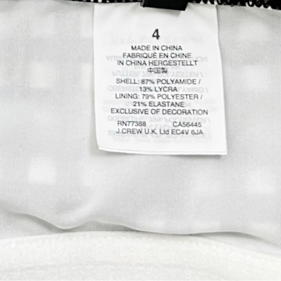 NWT J. Crew Straight Bandeau One Piece Swimsuit in Matte Gingham Print - Picture 6 of 7